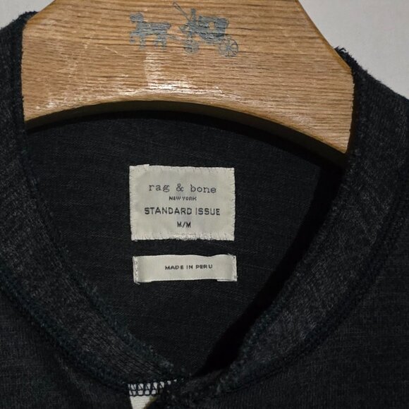 Rag & Bone Std Issue LS Slubbed Henly - Black - sz M* - Picture 3 of 4